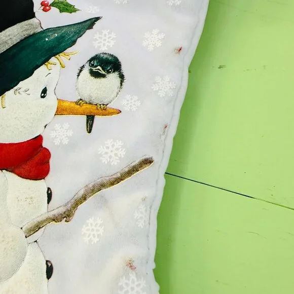 Vintage Christmas Stocking Snowman Ruth Morehead Xmas Stocking Snowman Decor - Picture 7 of 10